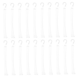 Alipis 20pcs Hanging Flower Pot Hook Hooks Plants Planter Hanger Plastic Pot Hangers Hanging Planter Accessories Bird Feeder Holders Plastic White