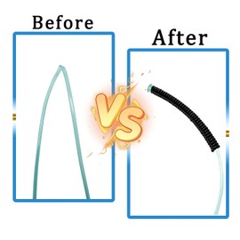 Okueejur 20PCS Holder for Oxygen Hose Tubing Supports for Oxygen Hose Keep Oxygen Hose from Kinking Compatible with Oxygen Hose Portable Oxygen Tubing (Black)