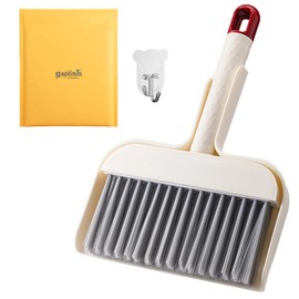 Mini Broom and Dustpan Set - Compact Cleaning Kit for Home, Car, Camping, Pet Hair, Small Spaces & Travel | Durable Hand Broom Dustpan Combo | Portable Desk Broom Set with Brush and Hook