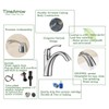 TimeArrow Chrome Bathroom Faucet, Single Handle Bathroom Sink Faucet for