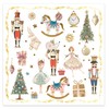 100Pcs Christmas Paper Napkins Nutcracker Disposable 2-Ply Napkins with Ballerinas,