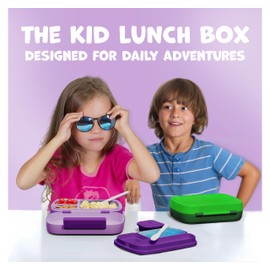 Umami All-in-1 Bento Box for Kids, Ice-pack & Utensils Included, 100% Leakproof Lunch Box Kids, BPA free and safe, Parents' favorite Lunch Box Containers, Microwave Safe