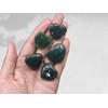 Moss Agate Stone Heart - Pack of 2 Crystal Heart