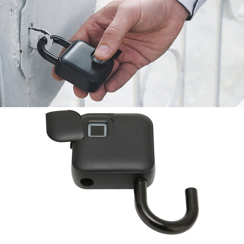 Fingerprint Padlock Waterproof Safety Electronic Lock for Door Suitcase Gym
