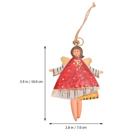 TOYANDONA 4PCS Christmas Tin Metal Ornaments Rustic Christmas Tree Angel Decoration Tree Ornament Wall Door Hanging Decoration Party Decor