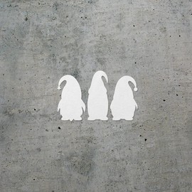 Decal Stickers of Easter Gnomes (White) (Set of 2) Premium Waterproof Vinyl Decal Stickers for Laptop Phone Accessory Helmet Car Window Mug Tuber Cup Door Wall Decoration - ANDstic0d7502WH