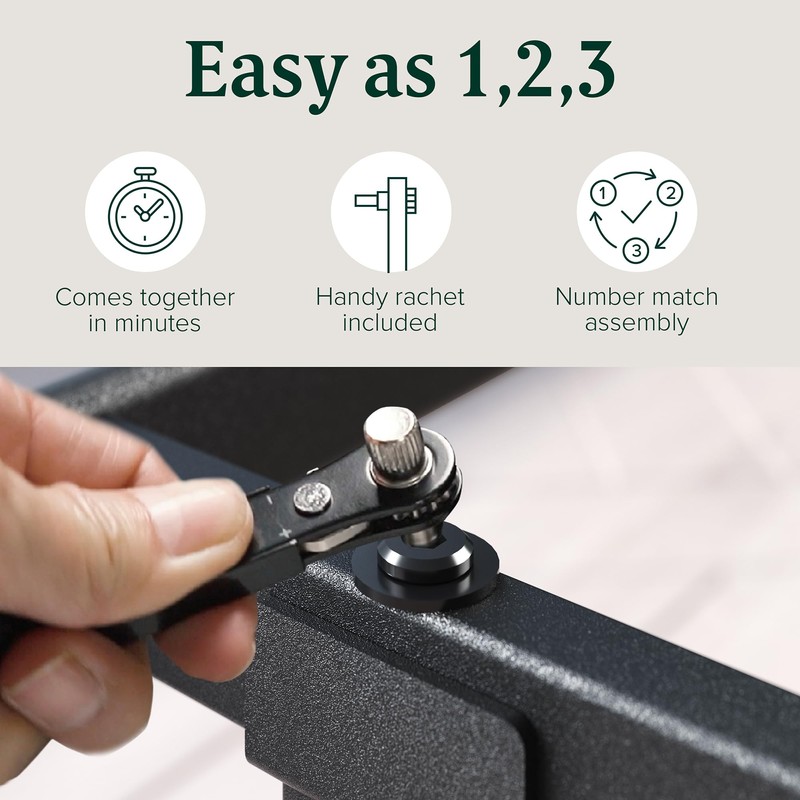 ZINUS Rumi 14in Full Metal Bed Frame, Quick Assembly SmartBase®