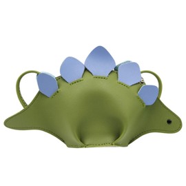 Kids Boys Girls Crossbody Purse Cute Dinosaur Clutch Animal Handbags Messenger (Green)