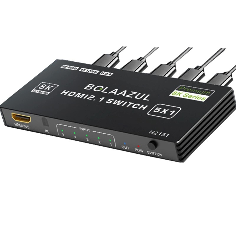 BolAAzuL 8K HDMI 2.1 Switch 120Hz 4K 5 in 1