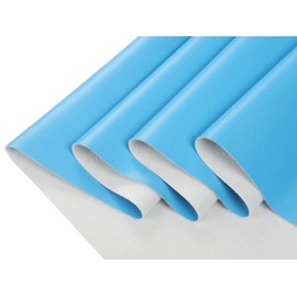 CDY Smooth Faux Leather Sheets 13.8"X53" Solid Color Faux Leather Fabric Roll Perfect for Making Earrings, Bows,Bags,DIY Crafts (Sky Blue)