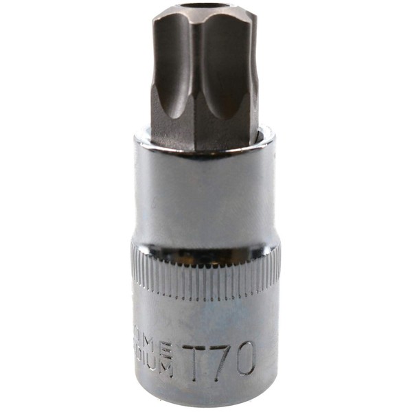 T70 1/2" Drive Tamper Proof Torx Star Bit 54mm Tamper