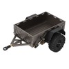 RC Car Hitch Trailer Aluminum Alloy Antislip Rubber Tire Rustproof