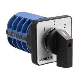 Baomain 40A Rotary Cam Changeover Switch AC 660V 3 Positions 4 Phase 16 Terminals 4NO+4NC SZW26-40/D404.4