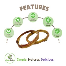 Nature Gnaws Braided Gnaws for Dogs 5-6" (3 Count) - Long Lasting for Small and Medium Dogs - Natural Beef Bully Stick Combo Braids - Rawhide Free