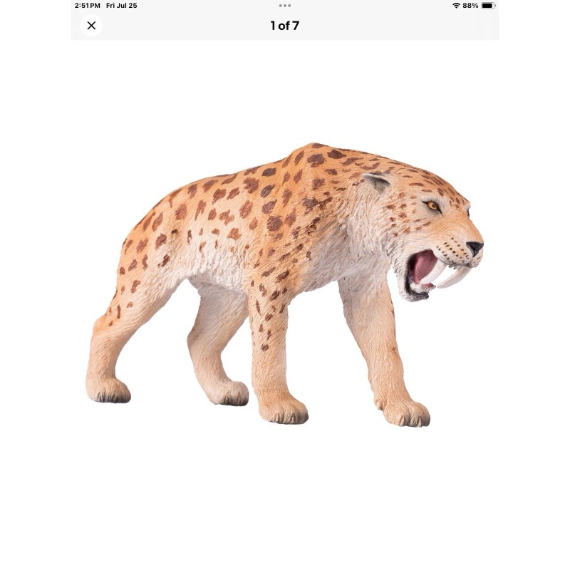 Mojo Smilodon, Sabre Tooth model figure toy Jurassic prehistoric figurine