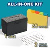 H4D Index Card Holder 3x5 Inches with 25 Plastic Dividers,