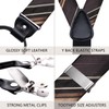 Hi-Tie Black and Gold Mens Stripe Suspender and Pre-Tied Bow