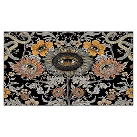 Nogrit Evil Eyes Hippy Snake Waterproof Door Mat Outdoor Entrance 17x30 Inch Non-Slip Doormat for Home Front Door Porch Outdoor Indoor Decorations, 489 (PVC)