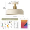BISAMIYA Modern Semi Flush Mount Ceiling Light Fixture, Brass Accent