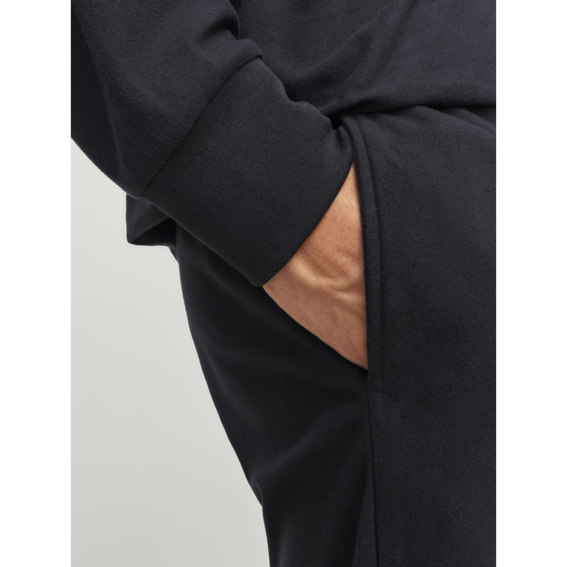 JACK & JONES Solid Lounge Top & Bottom Set-Black-Small