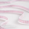 FAKILO Pink Gingham Ribbon 3/8", 25 Yards Pink and White