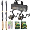 Fishing Rod and Reel Combos, 2PCS Carbon Fiber Telescopic Fishing