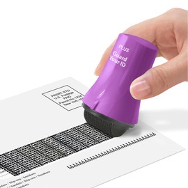 Wide Advanced Privacy Protection Roller by Guard Your ID for Bills, Mail, Address Labels (3-Pack, Purple)