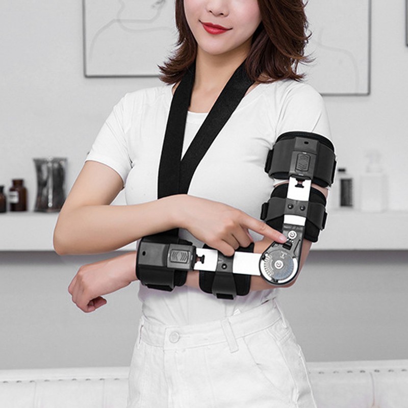 Hinged Elbow Brace with Strap Sling Adjustable Aluminium Alloy Elbow