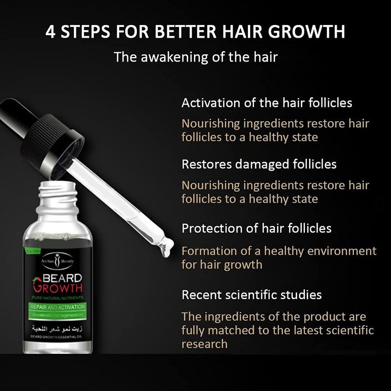 Aichun Beauty Beard Hair Growth Pure Natural Nutrients Skin Cleansing
