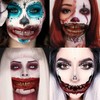 Tatuaje Temporal De Maquillaje De Broma De Halloween Pegatinas De