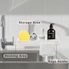 YRYUNRUI Sink Caddy, Kitchen Rust-Free Sink Organiser, Padded Soap Holder