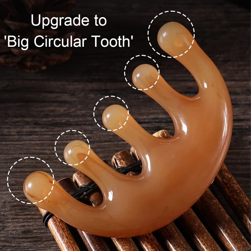 DULSPUE gua sha, Facial Massager, Five Tooth Resin Meridian Massage