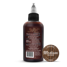 UnoCoat Hardwax Uroil Color Samples - Made in USA - Advanced Wood Grain Treatment for Indoor Applications, Urethane-Modified Hard Wax Oil, for Any Wood Species - 2 oz / 59 ml - Medium Brown