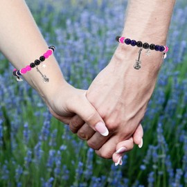 EXPHAIN Matching Bracelets For Couples Him And Her Best Friends Friendship Relationship Bf and Ff Bracelets For Women Best Friend Magnetic Braclets Jewelry