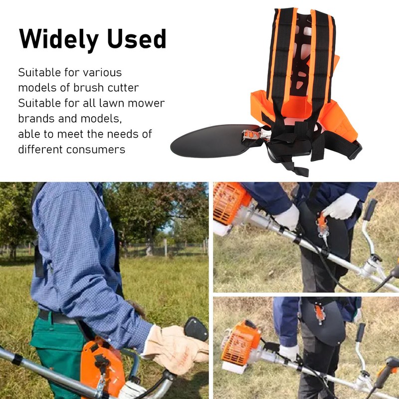 Lawn Mower Shoulder Strap Ergonomic Adjustable Universal Brush Cutter Strap