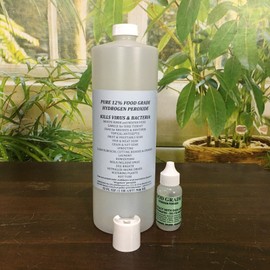 h2o2foodgrade QUART 12% FOOD GRADE HYDROGEN PEROXIDE and 1 Dropper makes 1 Gallon 3%