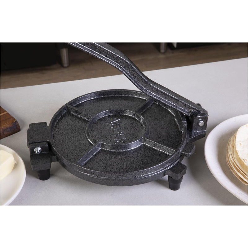 ALPHA LIVING Tortilla Press – 10 Inch Cast Iron Quesadilla