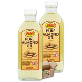 KTC Pure Almond Oil 2x200ml | Skin Care, Moisturizing, Massage, Cooking, Baking Grocery King