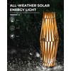 GREEN MORE Rattan Solar Patio Lights,50 Lumen Auto-On/Off Outdoor Floor