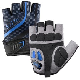 ROTTO Cycling Gloves Fingerless Bike Gloves for Men Women Mountain Bike Road Bike Padded Gel