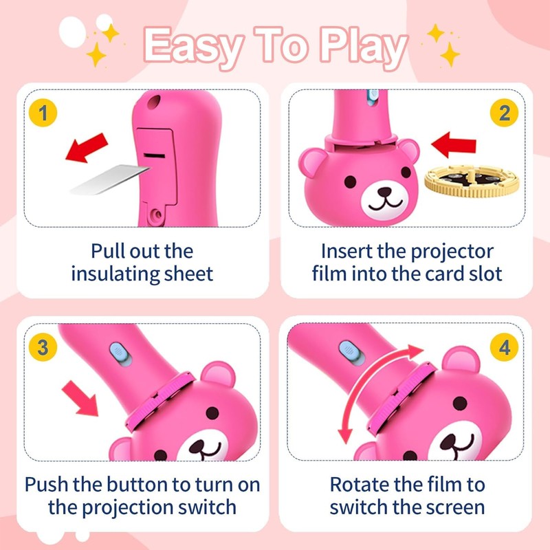 Torch Projector for Children, Torch and Projector with 6 Discs,