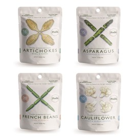POSHI Marinated Vegetables Variety Pack | Asparagus, French Beans, Cauliflower, Artichoke | Keto, Vegan, Paleo, Non GMO, Gluten Free, Gourmet, Healthy, Fully Cooked (12 Pack)