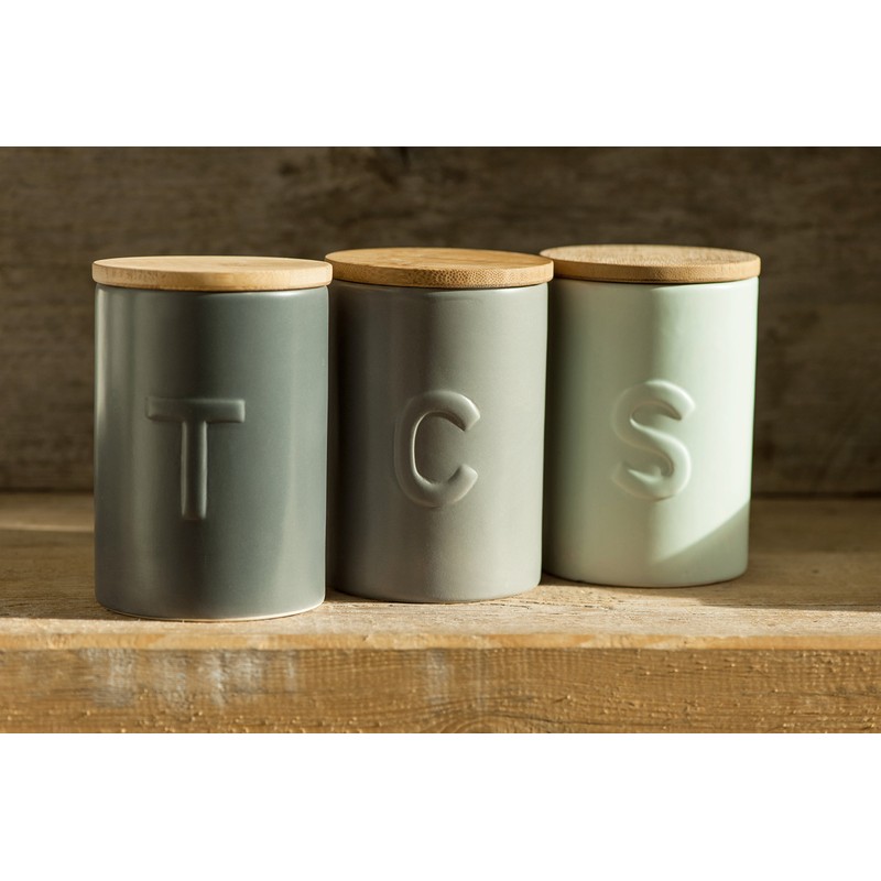 Premier Housewares Fenwick Tea Canister - Dark Grey