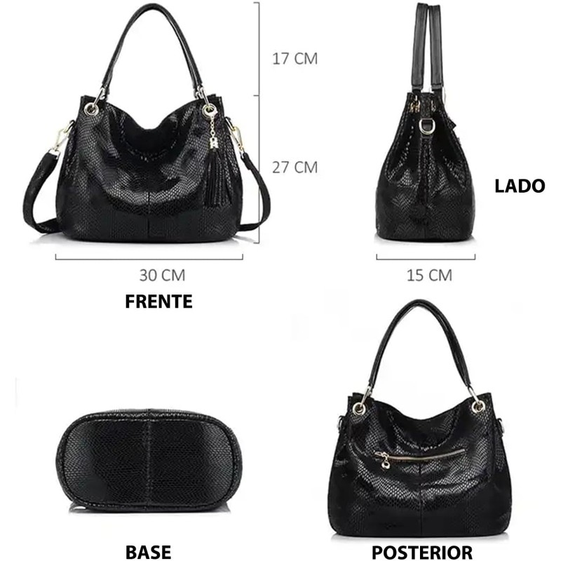 Bolso Hobo de Piel para Mujer – Animal Print Elegante