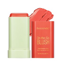 VIDIND Cream Stick Blush, 3-in-1 Multi-Purpose Blush for Cheeks, Eyes and Lips, Long-Lasting, Creamy Stick Blush, Lightweight and Breathable, Multi-Purpose Blush for All Skin Tones (3#coral Orange)