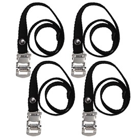 JRYXDS Pedal Straps for Exercise Bike, 4 Pieces Bicycle Pedals Clips Adjustable Pedal Straps Exercise Bicycle Non-Slip Straps Universal Replacement Foot Pedal Parts for Exercise Spin Bike and Outdoor