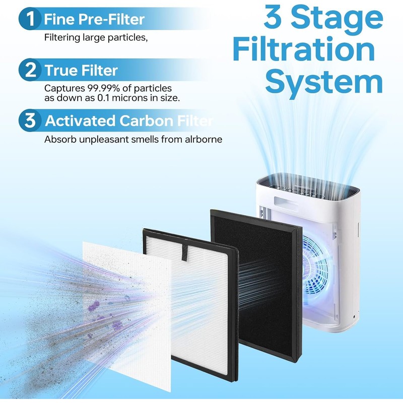 2 Pack HAP603 Replacement Filter Compatible with ECOSELF HAP603WF &