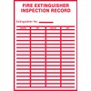 Accuform "FIRE Extinguisher Inspection Record" Signs Safety Label, 5" x