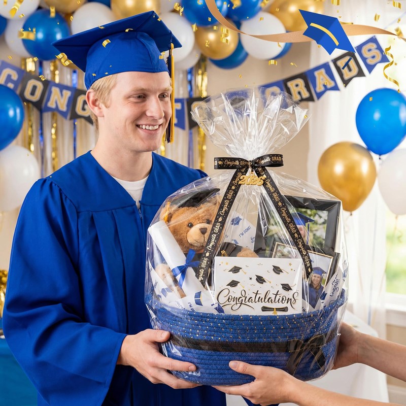Colingmill Gift Basket for Graduation, Empty Woven Basket with Gift