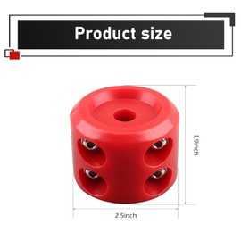 Qurbuns Winch Stopper for Cable, Rubber Winch Cable Hook Stopper, Rubber Rope Line Saver for Wire & Synthetic Rope, Prevent Pulling Bounce and Abrasion, Universal for Truck UTV ATV (Red)